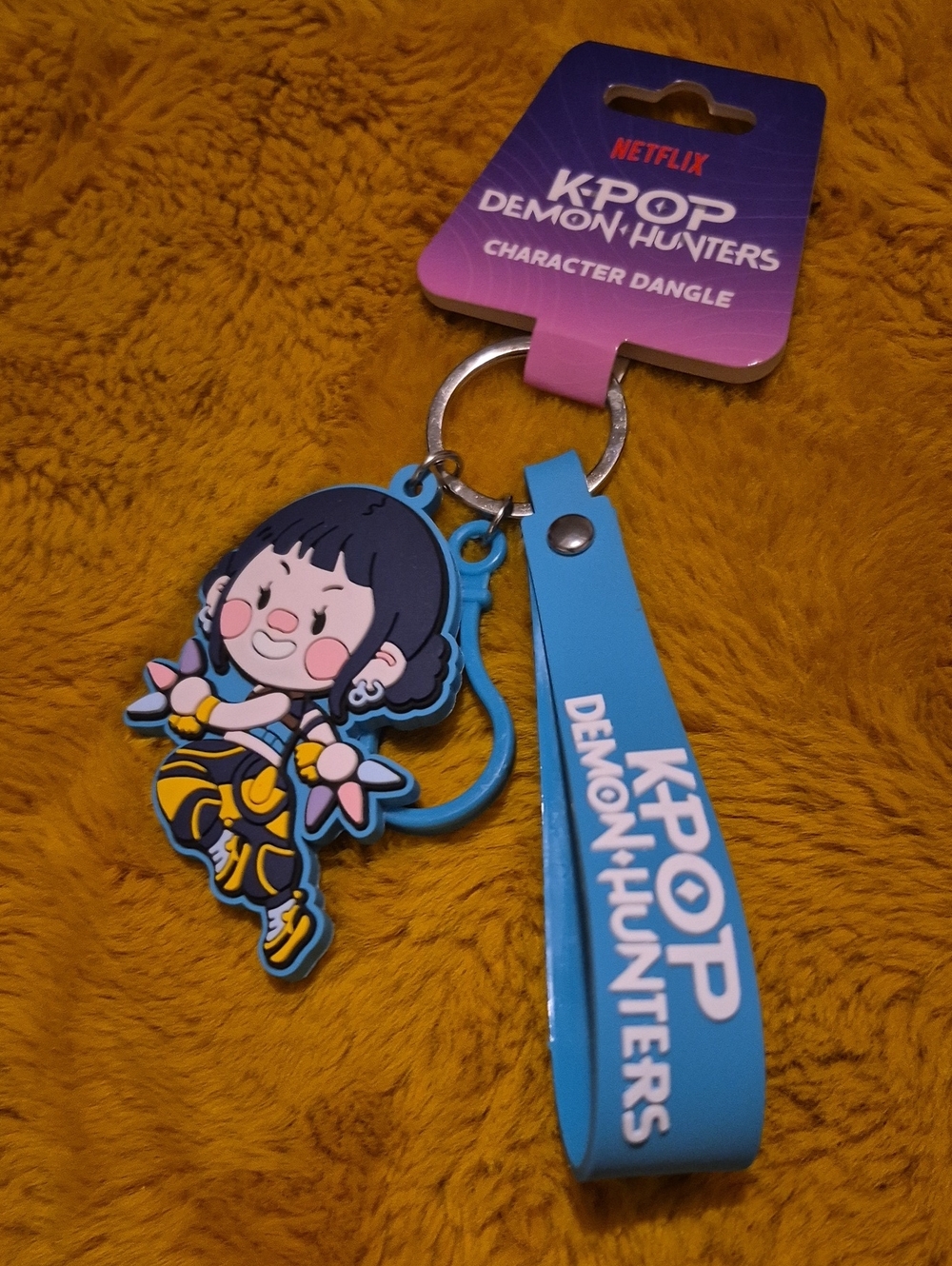 Netflix K-Pop Demon Hunters ZOEY Blue Character Dangle Keychain